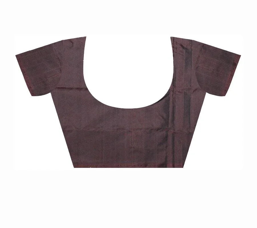Violet color kargil pata saree with blouse piece. - Koshali Arts & Crafts Enterprise