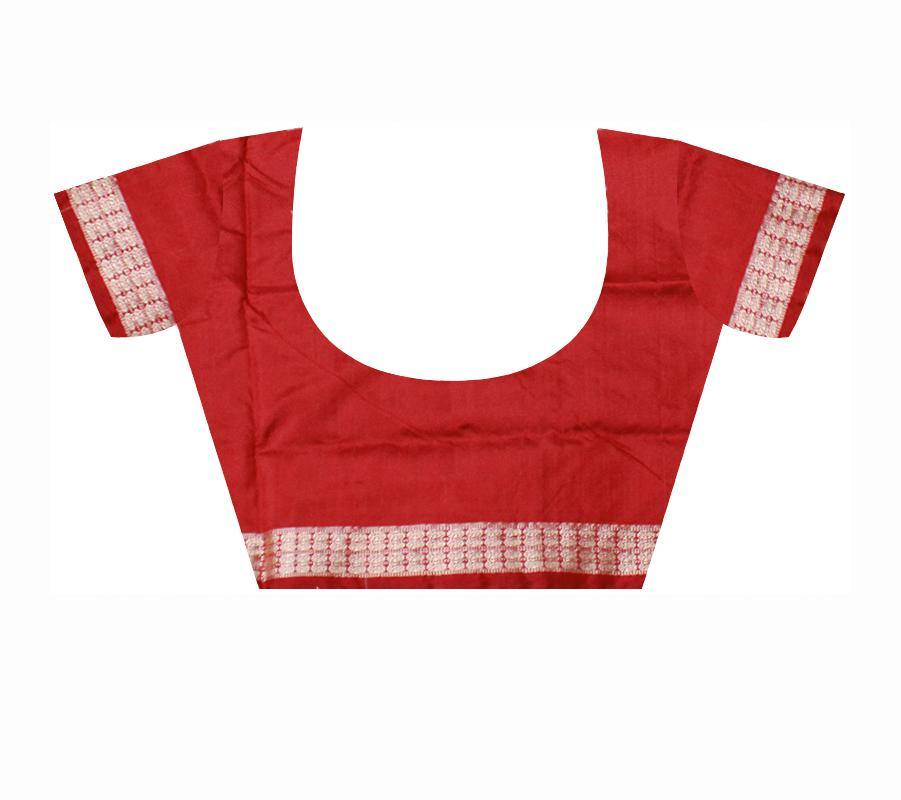 Multicolor Bomkei pattern Sambalpuri pata saree with blouse piece - Koshali Arts & Crafts Enterprise