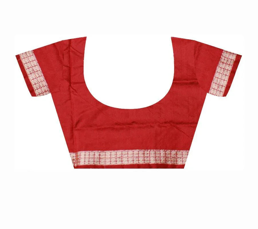 Multicolor Bomkei pattern Sambalpuri pata saree with blouse piece - Koshali Arts & Crafts Enterprise