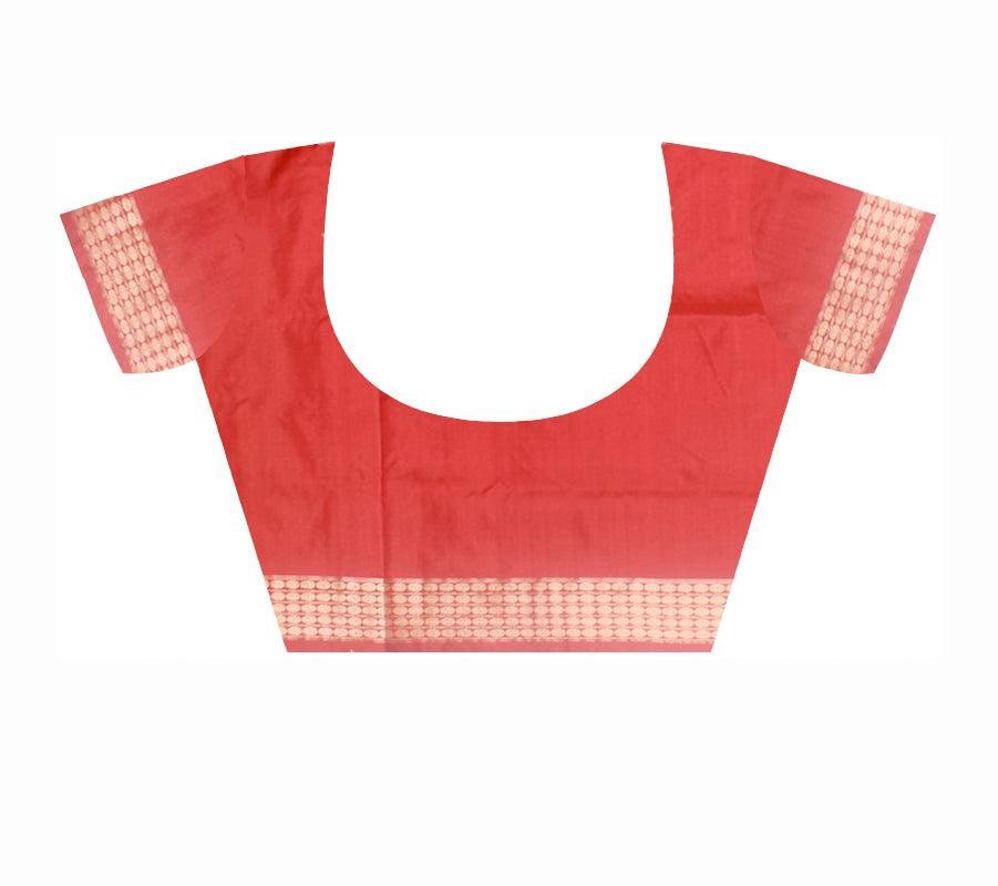 Yellow colour Sambalpuri pata saree with Booty on Body - Koshali Arts & Crafts Enterprise