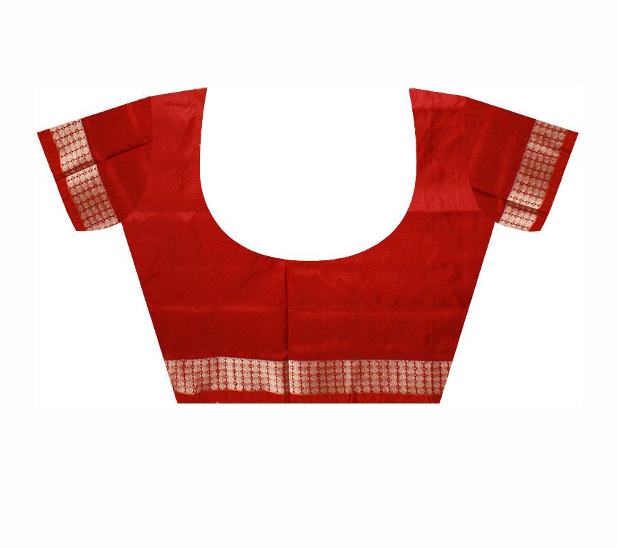 Light pink  Color Mix Pata Saree in small botty design with blouse piece. - Koshali Arts & Crafts Enterprise