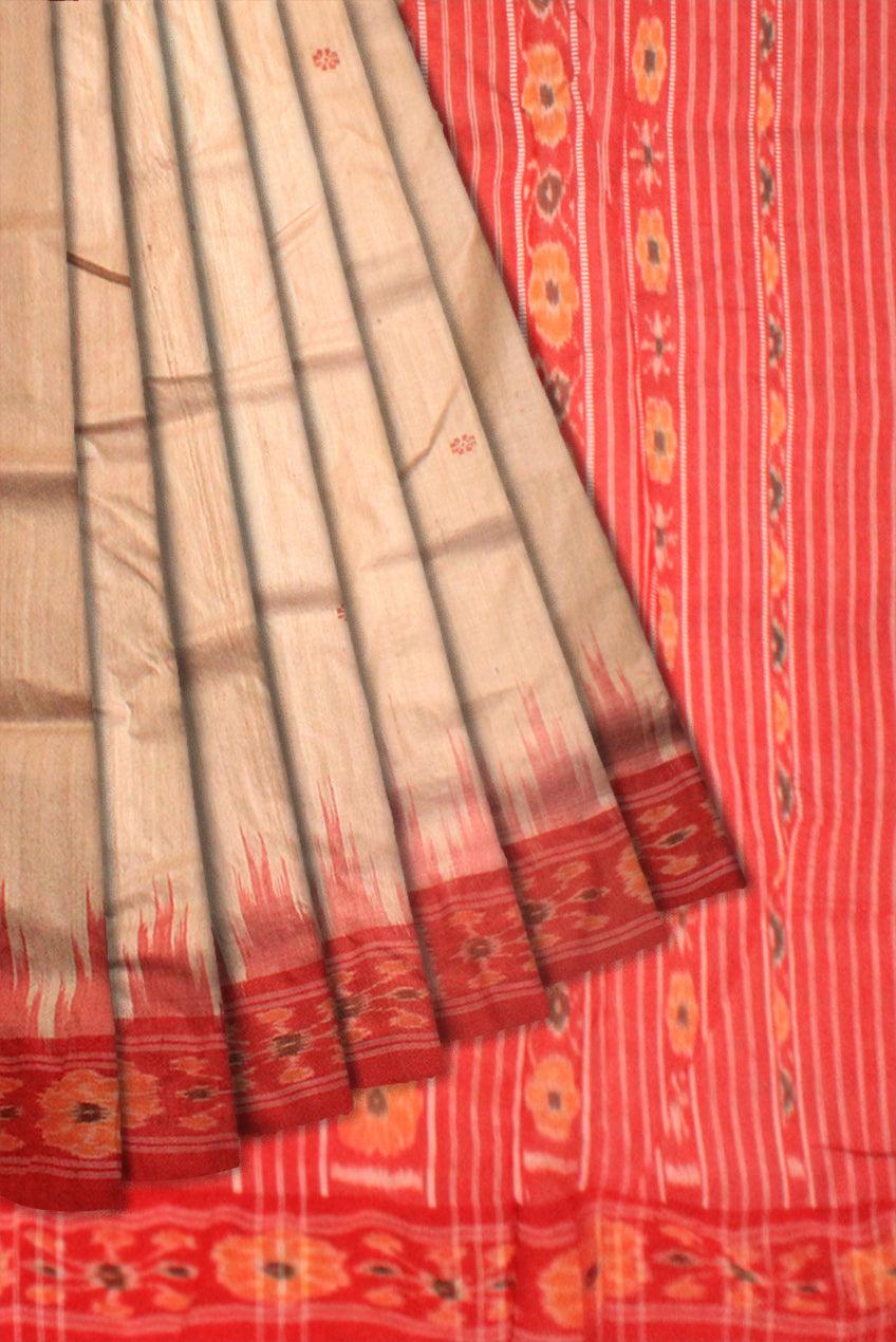 LATEST NEW COLLECTION PURE SILK TUSSAR SAREE WITH OUT BLOUSE PIECE. - Koshali Arts & Crafts Enterprise