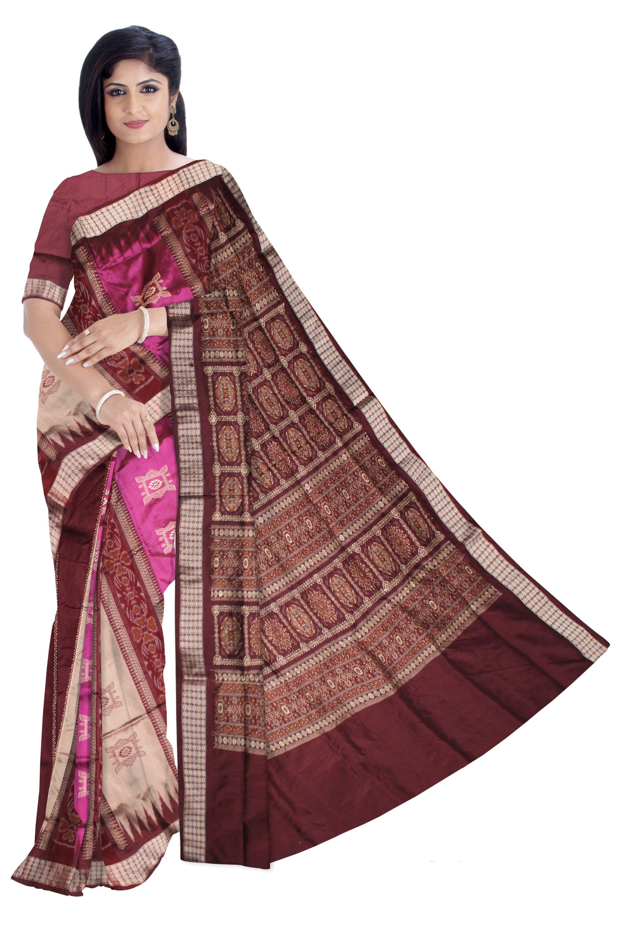 3D COLOR PATLI PATA SAREE , WITH BLOUSE PIECE. - Koshali Arts & Crafts Enterprise
