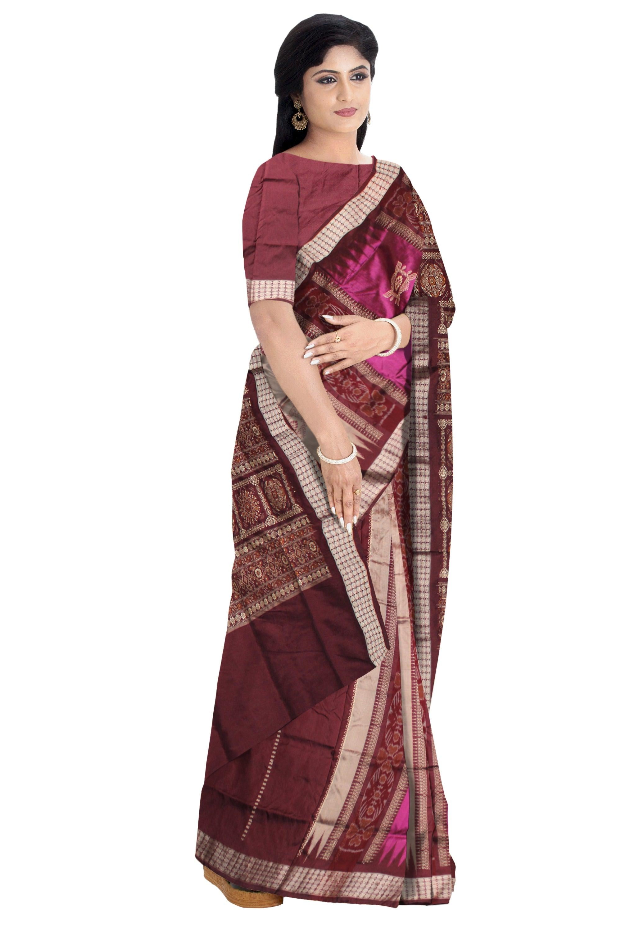 3D COLOR PATLI PATA SAREE , WITH BLOUSE PIECE. - Koshali Arts & Crafts Enterprise