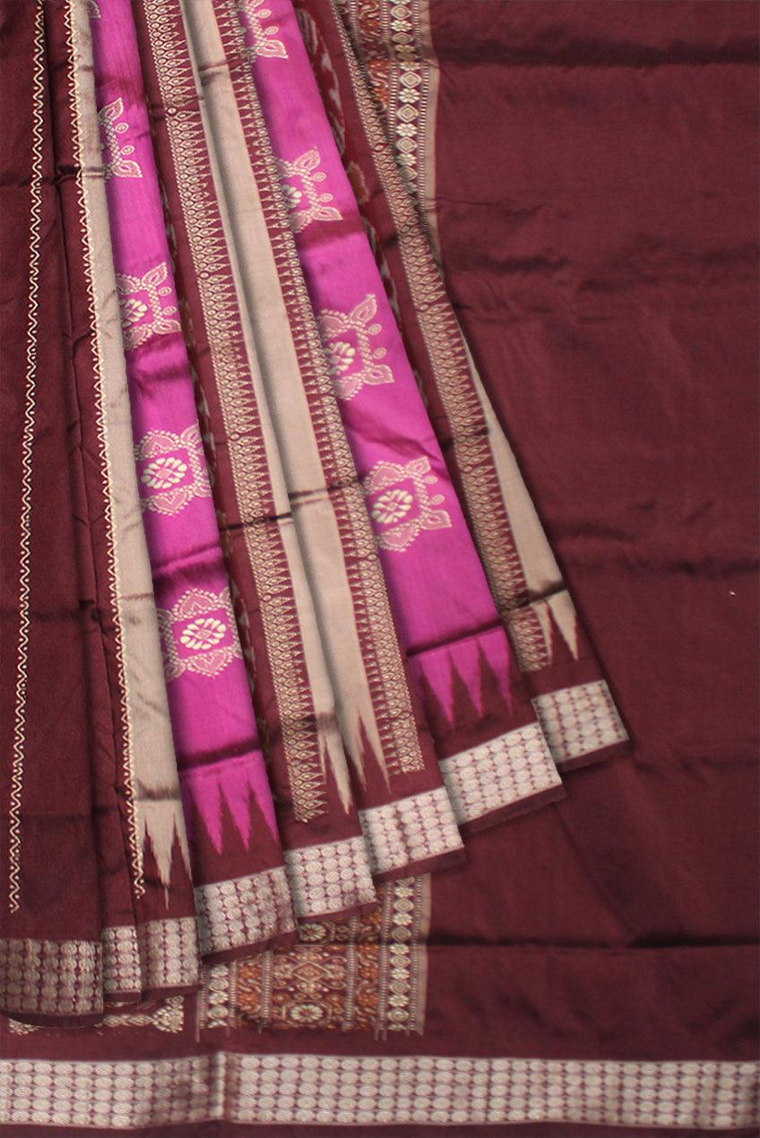 3D COLOR PATLI PATA SAREE , WITH BLOUSE PIECE. - Koshali Arts & Crafts Enterprise