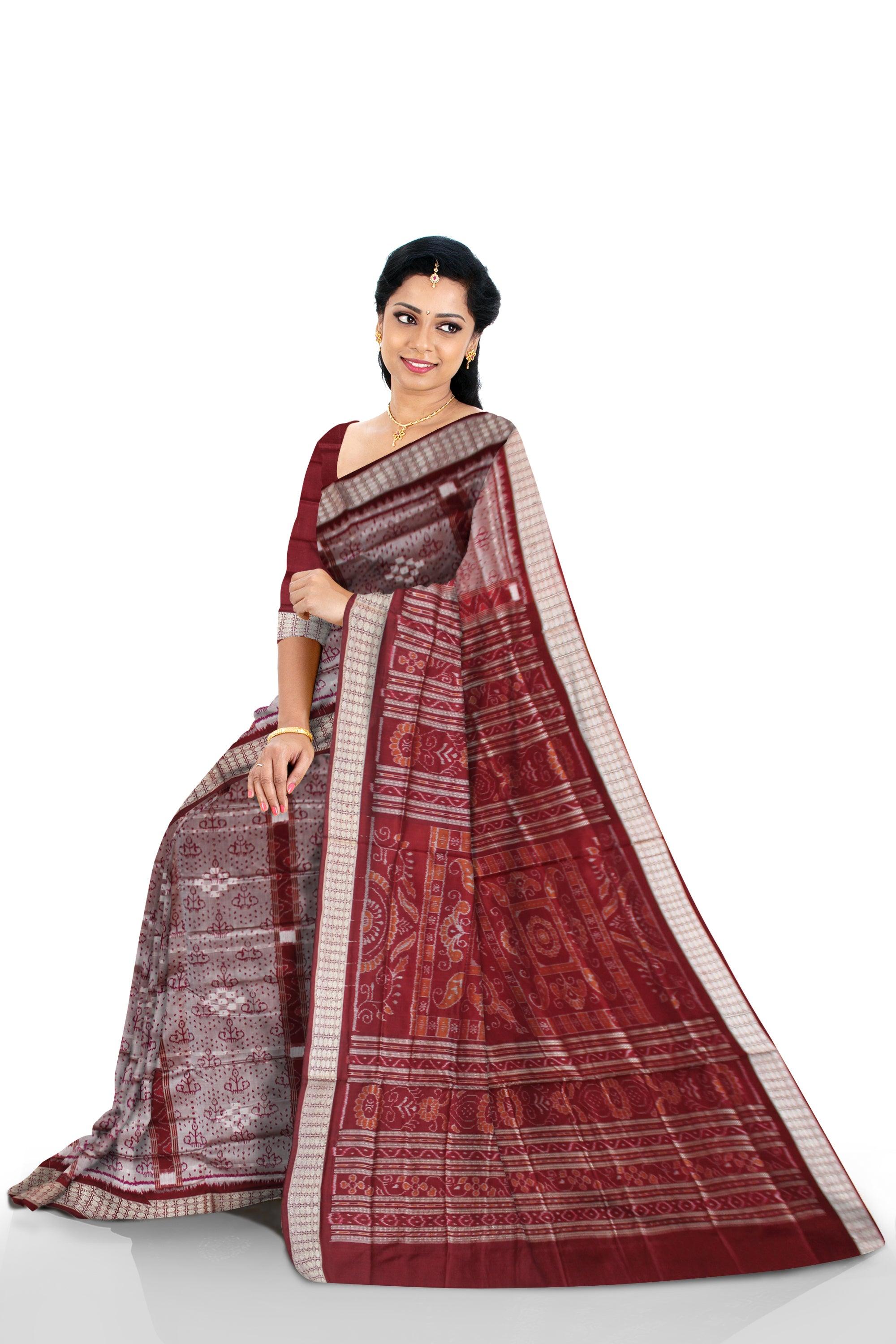 LATEST NEW COLLECTION ROSYBROWN AND COFFEE COLOR BASE, PURE SILK SAREE WITH BLOUSE PIECE. - Koshali Arts & Crafts Enterprise