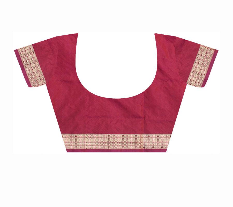 LATEST DESIGN SILK SAREE IS RANI AND MAROON COLOR BASE, WITH BLOUSE PIECE. - Koshali Arts & Crafts Enterprise