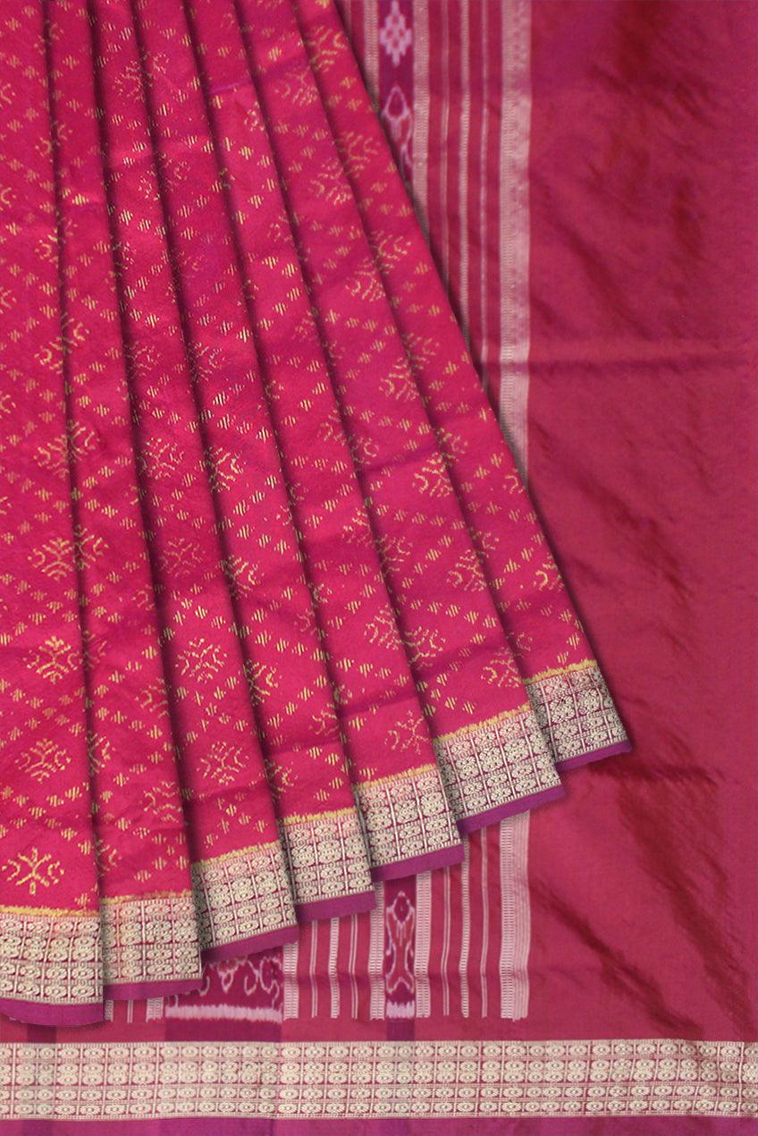 LATEST DESIGN SILK SAREE IS RANI AND MAROON COLOR BASE, WITH BLOUSE PIECE. - Koshali Arts & Crafts Enterprise
