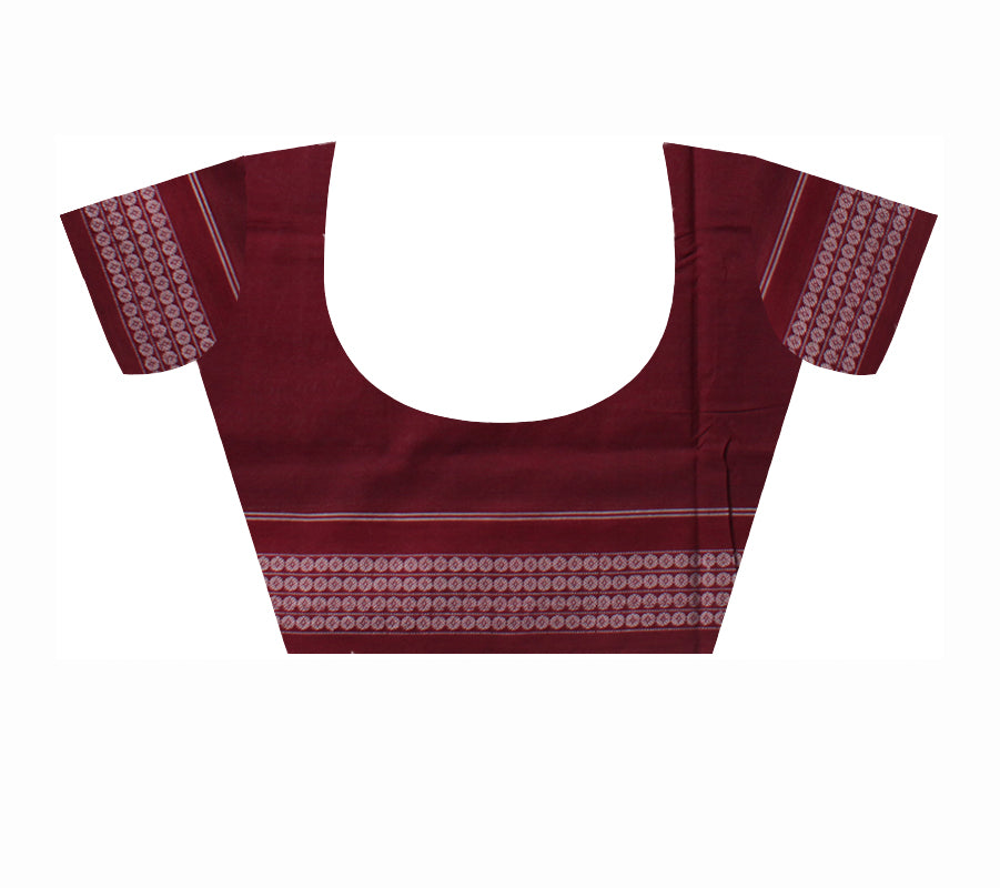 BEST COUPLE DANCE PATTERN PURE COTTON SAREE IS BLUE AND MAROON COLOR BASE,WITH BLOUSE PIECE. - Koshali Arts & Crafts Enterprise