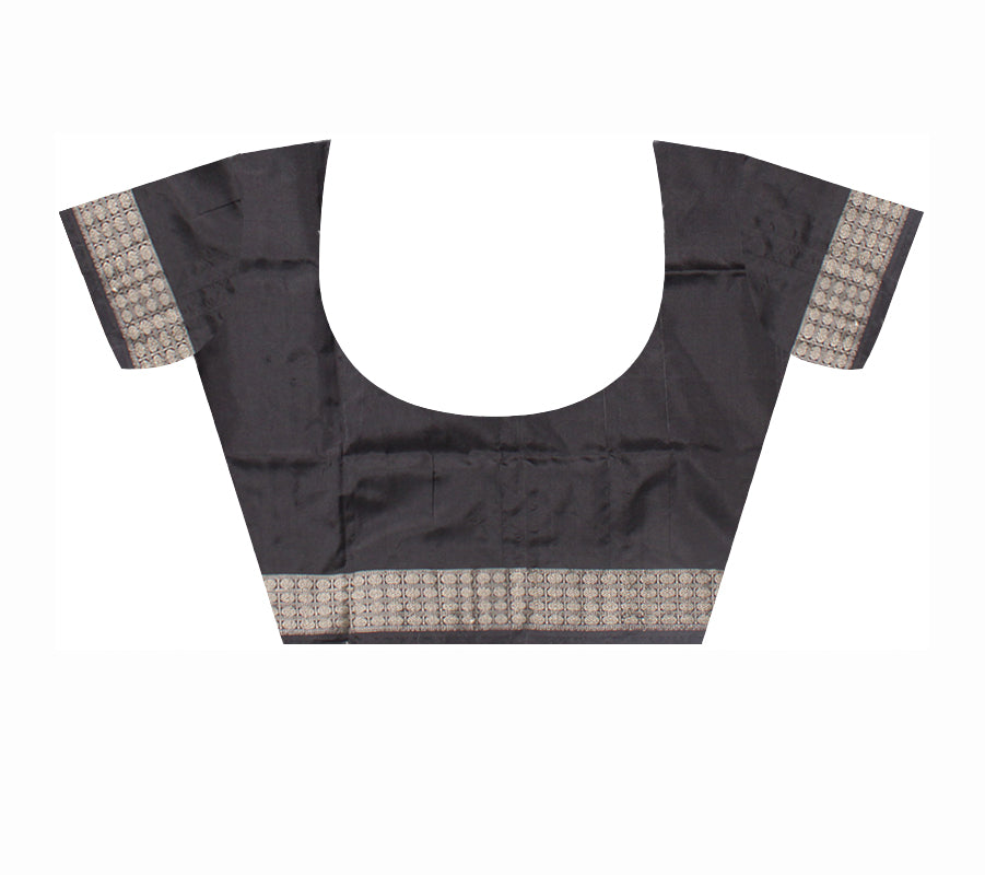 MAROON, LIGHT PINK AND BLACK COLOR PATLI PATA SAREE, WITH MATCHING BLOUSE PIECE. - Koshali Arts & Crafts Enterprise