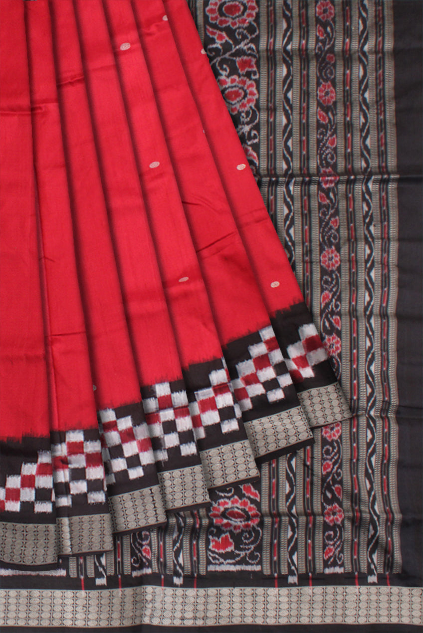 FULL BODY PLAIN WITH SMALL WORKING PASAPALI DESIGN IN BORDER SIDE.COMES WITH MATCHING BLOUSE PIECE. - Koshali Arts & Crafts Enterprise