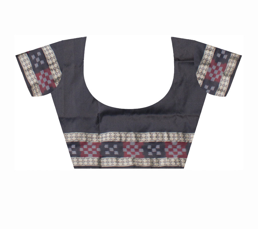 TRADITIONAL LOOK RANI PINK AND BLACK COLOR DESIGN DHADI SAPTA , COMES WITH MATCHING BLOUSE PIECE. - Koshali Arts & Crafts Enterprise