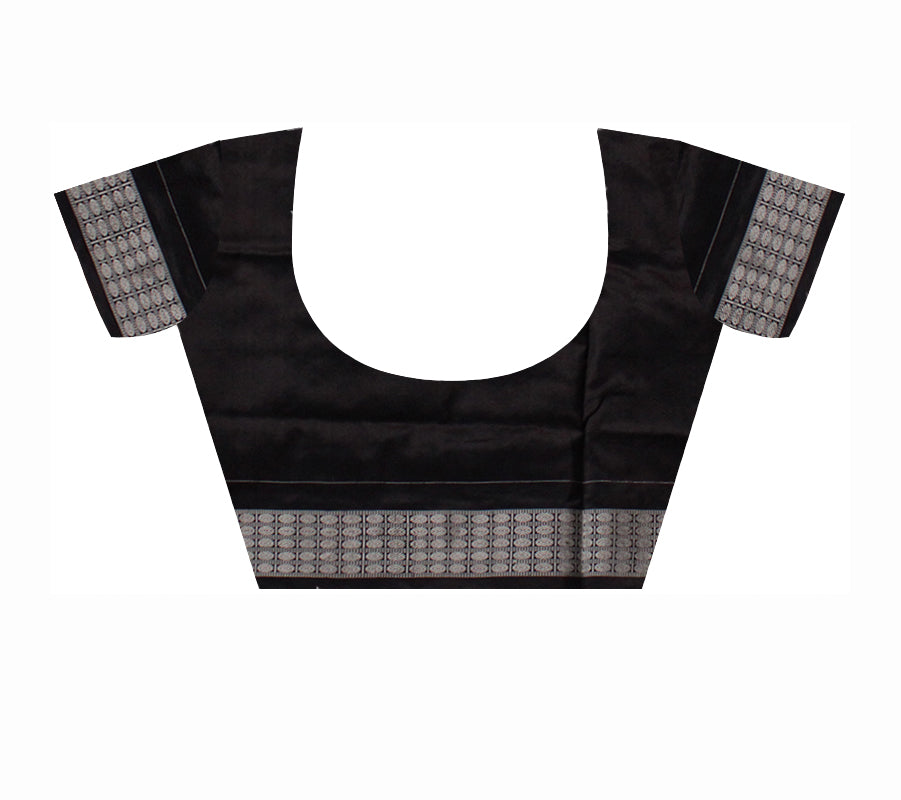 LATEST MARRAIGE COLLECTION RED AND BLACK COLOR 45KUTHI TERRACOTTA PATTERN PURE SILK SAREE,WITH MATCHING BLOUSE PIECE. - Koshali Arts & Crafts Enterprise