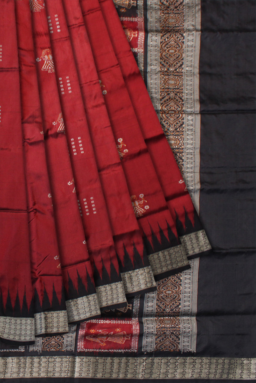 Body with Pallu doll pattern Pata saree. - Koshali Arts & Crafts Enterprise