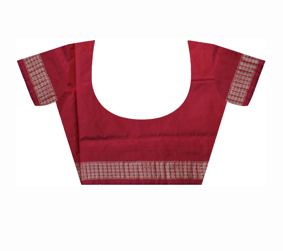 Traditional small pasapali pata saree with rudraksha border. - Koshali Arts & Crafts Enterprise