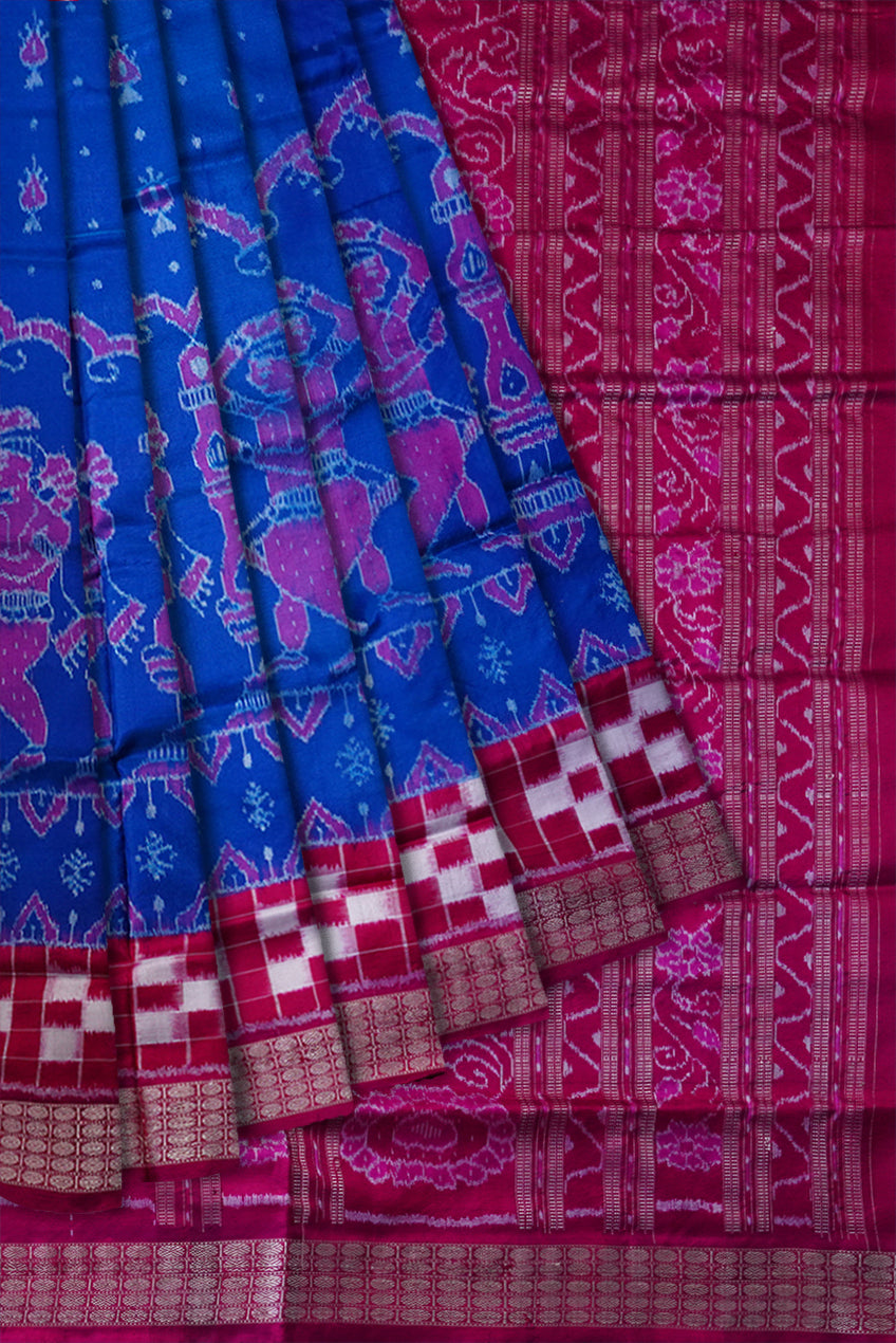 Nartaki with Pasapali pattern pure silk saree. - Koshali Arts & Crafts Enterprise