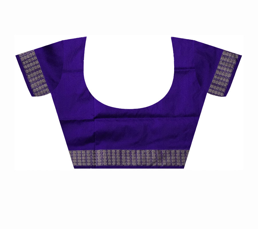 Silver & Purple color padma pata saree. - Koshali Arts & Crafts Enterprise