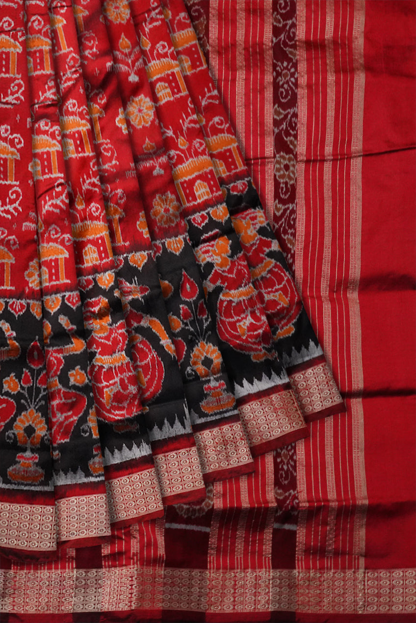 Nartaki with terrcotta pattern pata saree. - Koshali Arts & Crafts Enterprise
