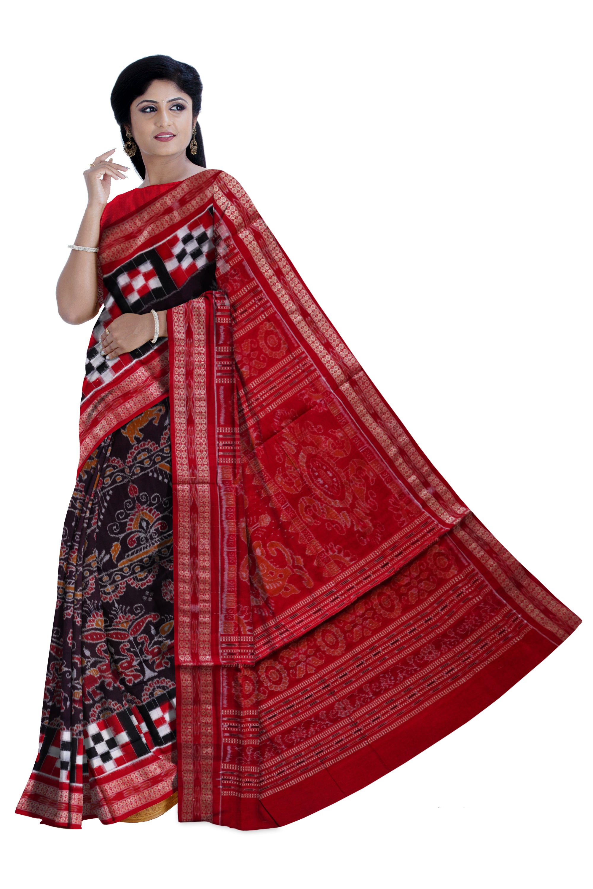 Latest pasapali with village pattern pure cotton saree. - Koshali Arts & Crafts Enterprise