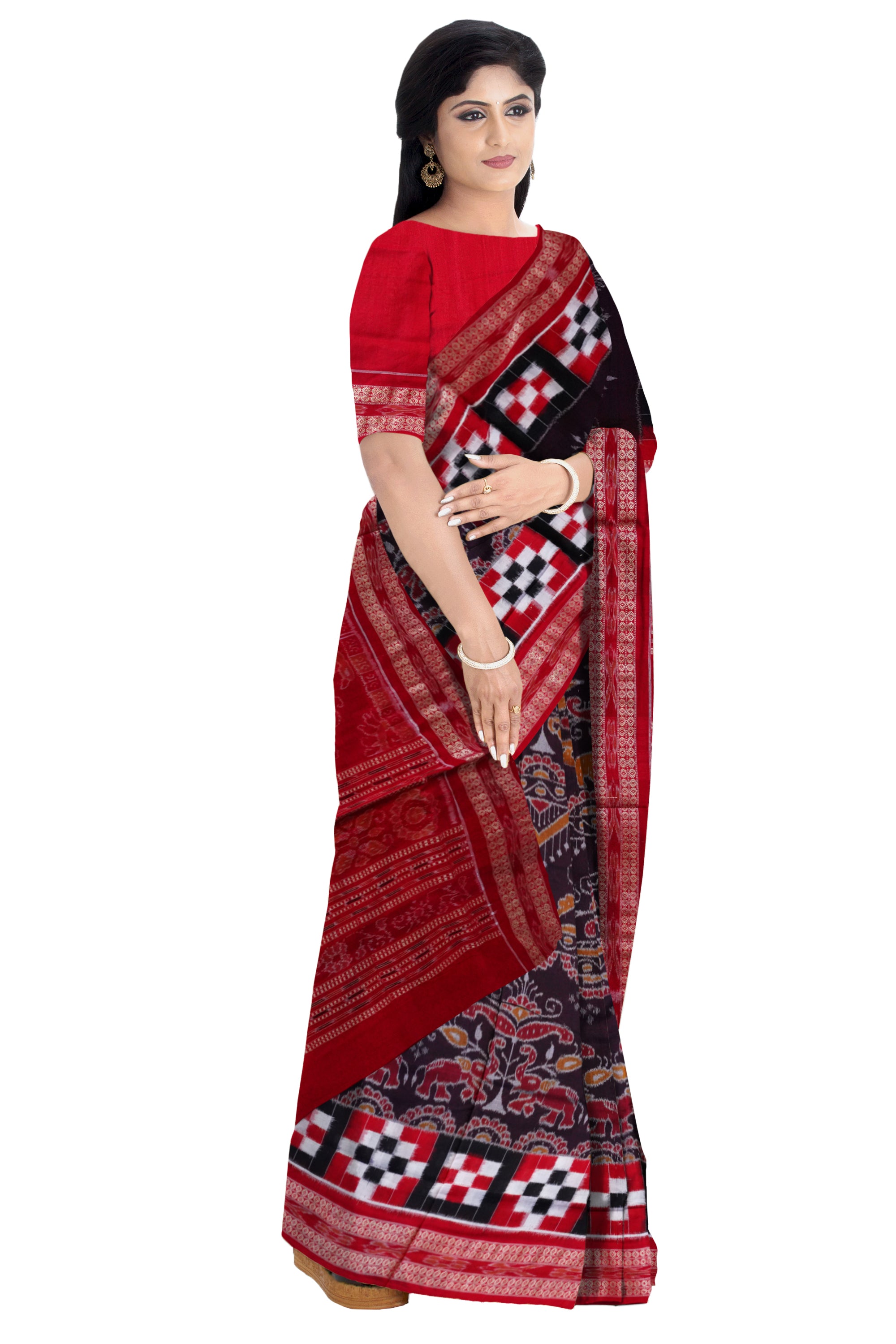 Latest pasapali with village pattern pure cotton saree. - Koshali Arts & Crafts Enterprise