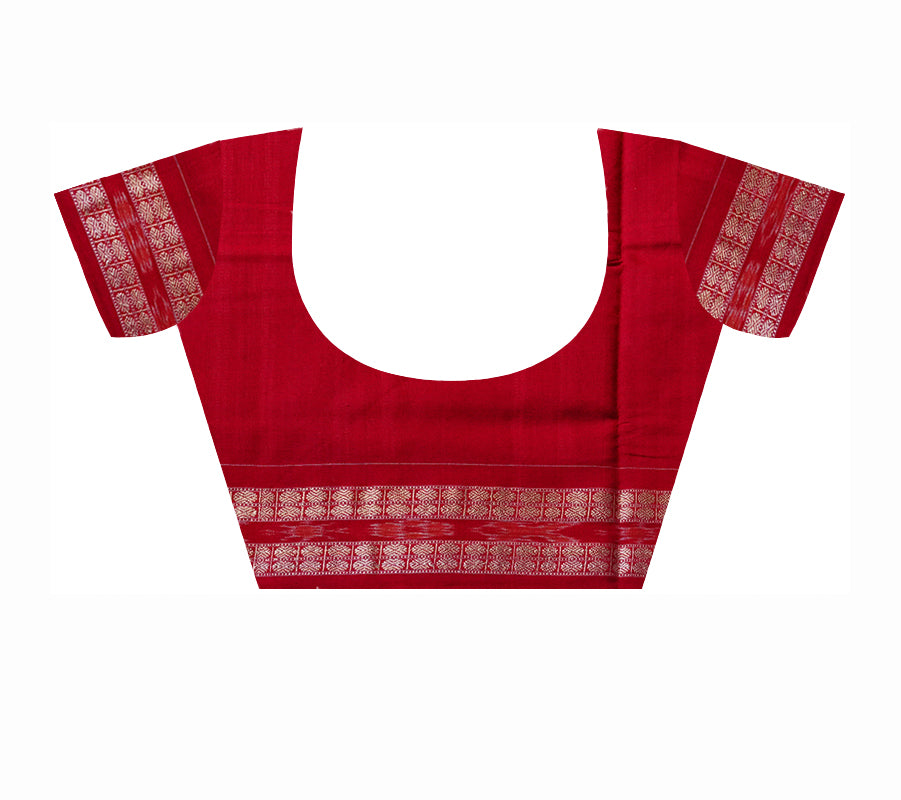 Terracotta with tree pattern pure cotton saree is 3d color base. - Koshali Arts & Crafts Enterprise