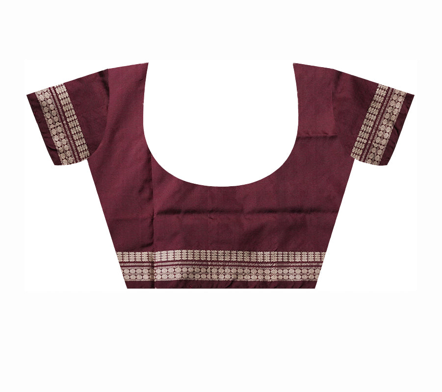 Full body pasapali sambalpuri pata saree in maroon and coffee colour . - Koshali Arts & Crafts Enterprise