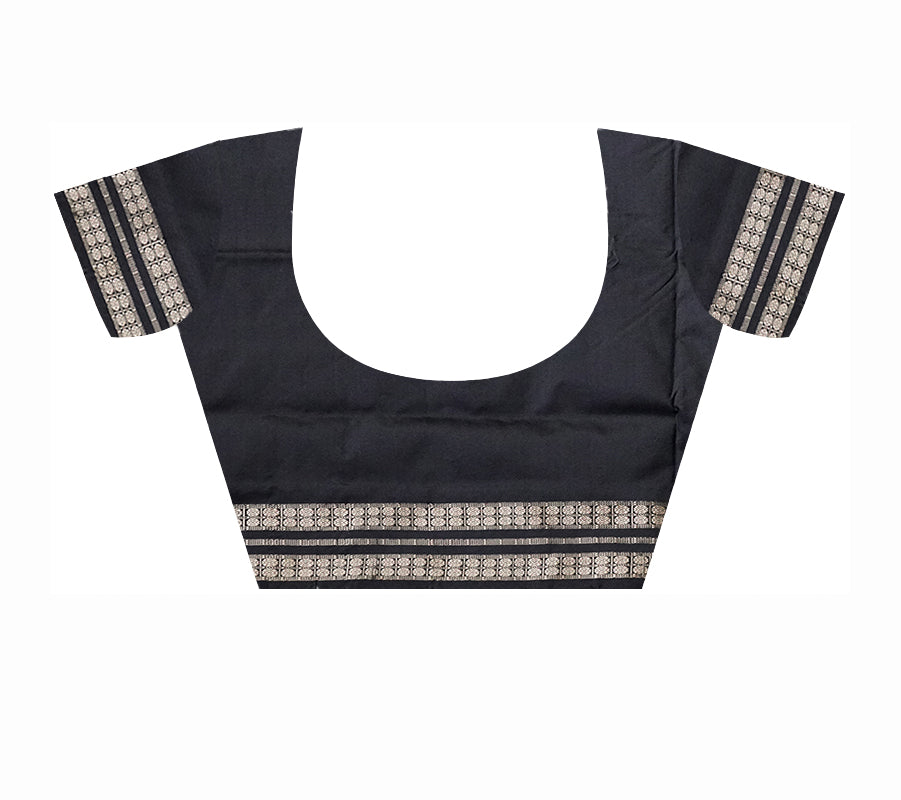 Deep pink & Black color full body with pallu doll pattern pata saree. - Koshali Arts & Crafts Enterprise