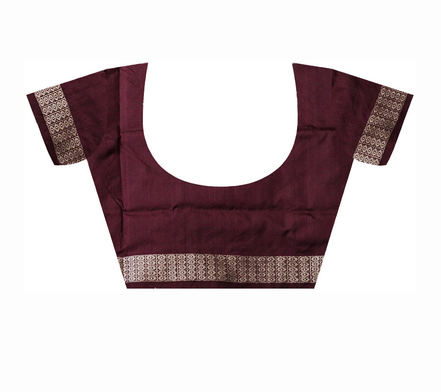 A big pasapali work in body bomkei pata saree in Sky, Silver and coffee color. - Koshali Arts & Crafts Enterprise