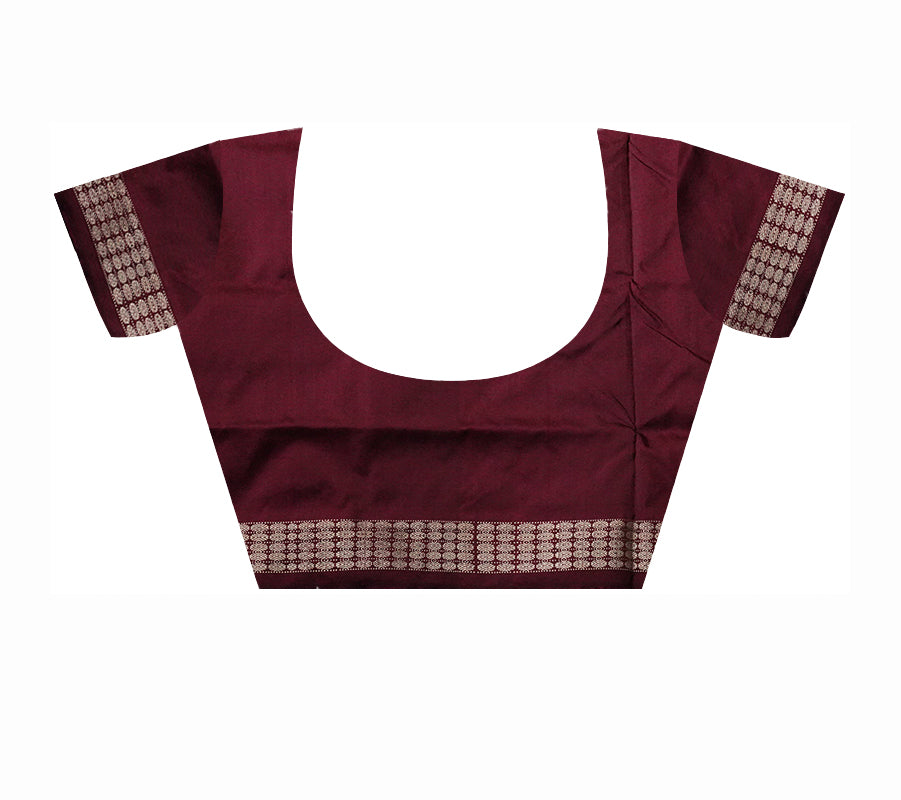 Purple & Coffee color patli design pata saree . - Koshali Arts & Crafts Enterprise