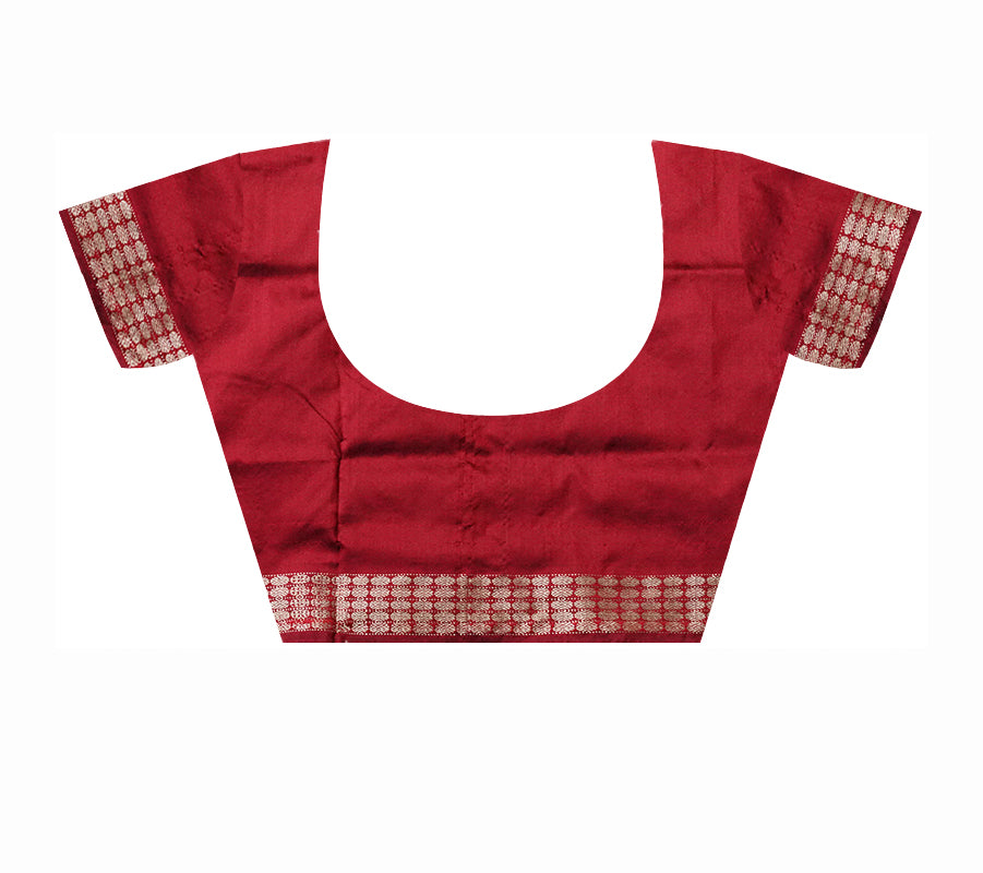 Purple & Maroon color patli design pata saree. - Koshali Arts & Crafts Enterprise