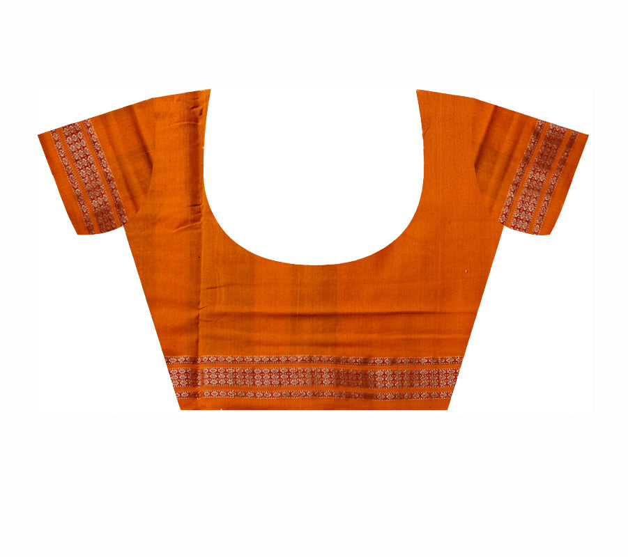 Yellow and coffee colour bomkei sambalpuri cotton saree. - Koshali Arts & Crafts Enterprise