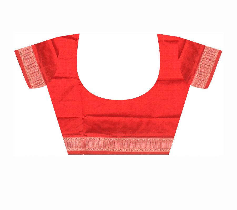 Handwoven Sonepur silk saree in blue base traditional small pasapalli ikat in body.  With  blouse piece. - Koshali Arts & Crafts Enterprise