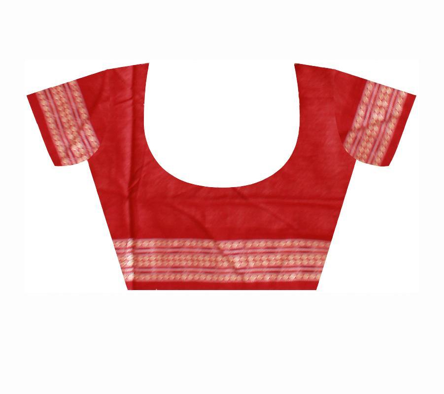 Matha color Butti pattern cotton saree with blouse piece. - Koshali Arts & Crafts Enterprise