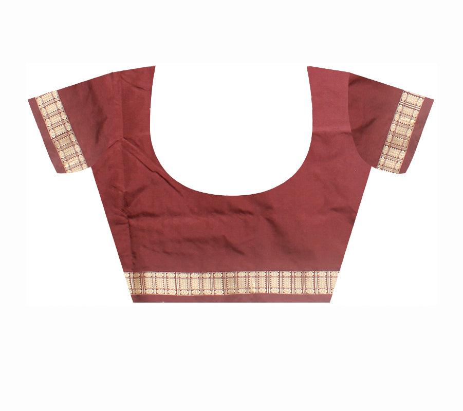 Sambalpuri Mix pata saree in Green colour Patli design body, with blouse piece. - Koshali Arts & Crafts Enterprise