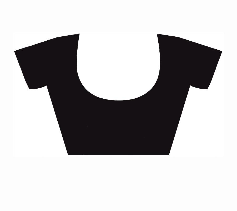 A Sambalpuri cotton saree in light Brown (Matha) and Black color plain design with blouse piece. - Koshali Arts & Crafts Enterprise