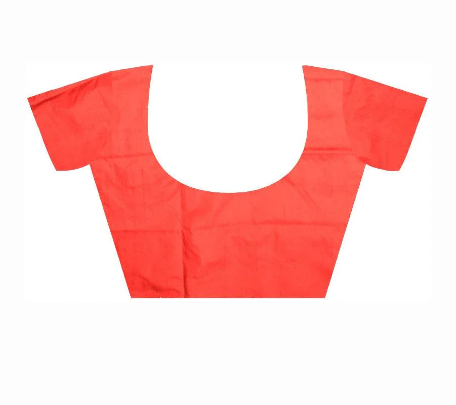 Sambalpuri Pata saree in Maroon color with blouse piece. - Koshali Arts & Crafts Enterprise
