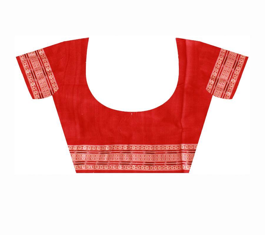 2D design Heart print Sambalpuri saree in Blue and yellow Color With blouse piece. - Koshali Arts & Crafts Enterprise