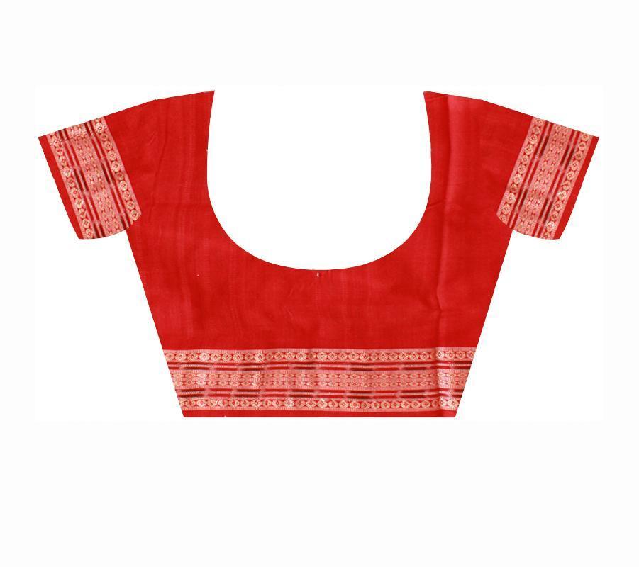 2D design Heart print Sambalpuri saree in Blue and yellow Color With blouse piece. - Koshali Arts & Crafts Enterprise
