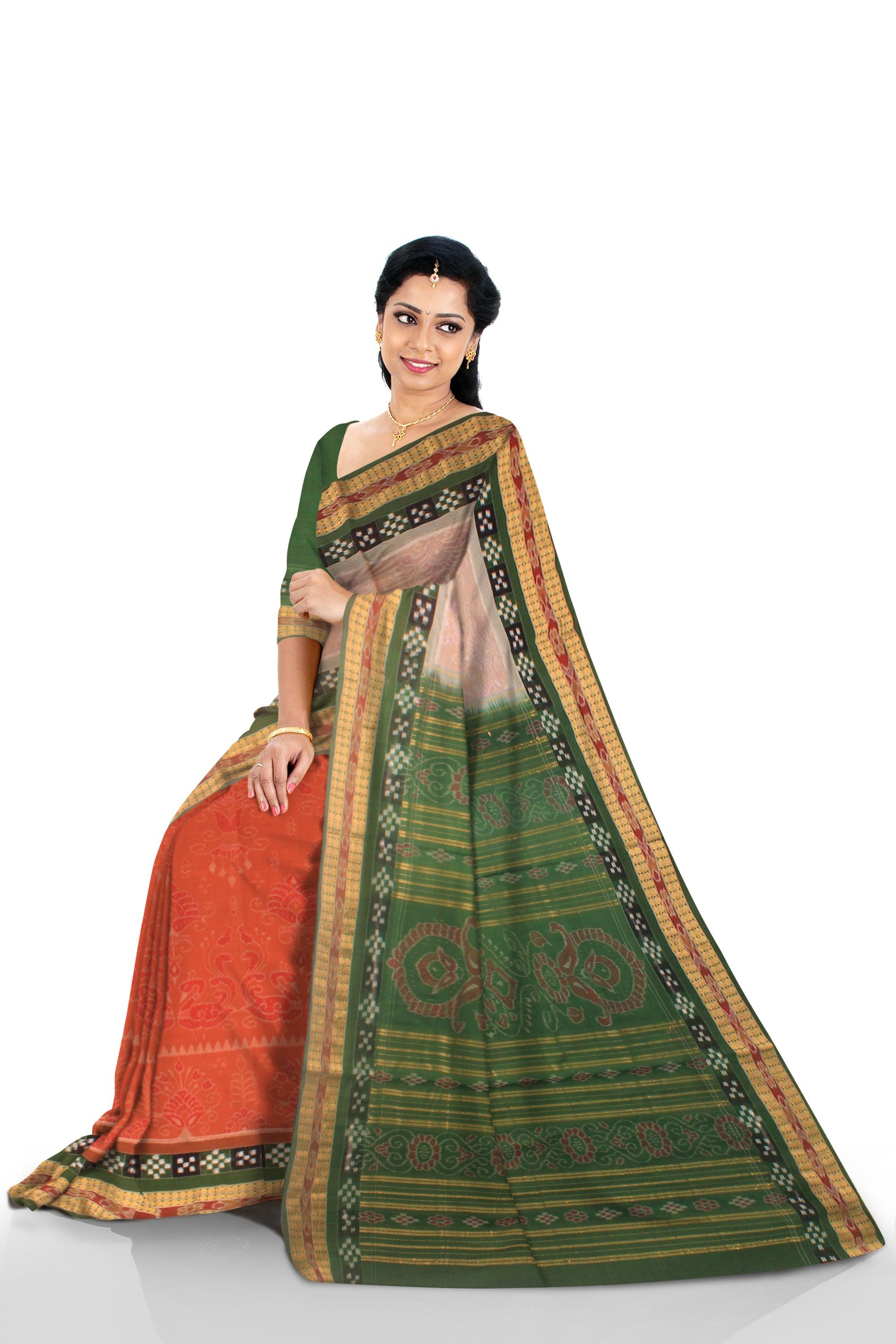 Sambalpuri cotton saree in Three Unique design with blouse piece. - Koshali Arts & Crafts Enterprise