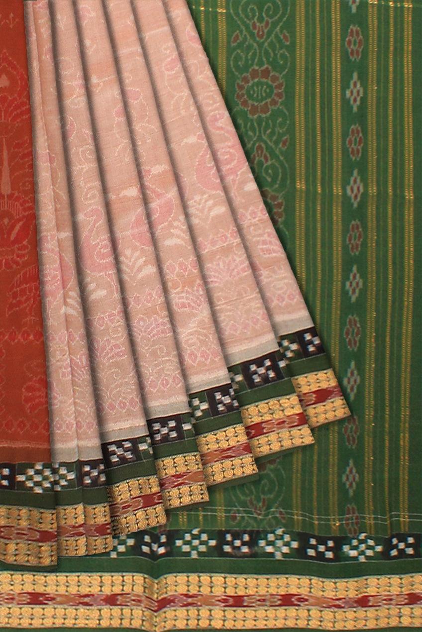 Sambalpuri cotton saree in a Very unique design with blouse piece. - Koshali Arts & Crafts Enterprise