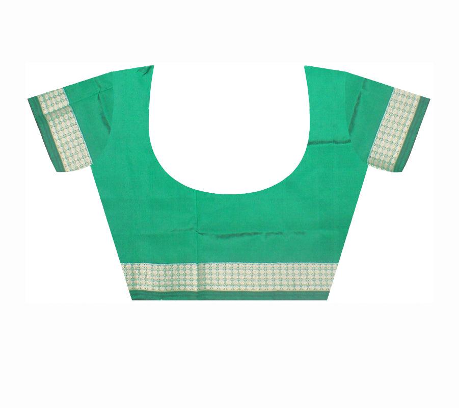 Sambalpuri Pata saree in Light Purple color plain design body with blouse piece. - Koshali Arts & Crafts Enterprise