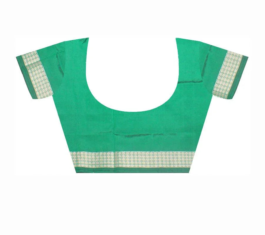 Sambalpuri Pata saree in Light Purple color plain design body with blouse piece. - Koshali Arts & Crafts Enterprise