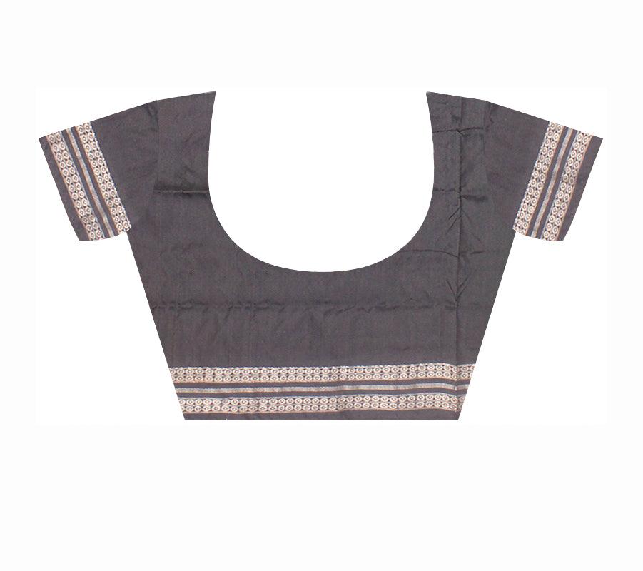 Latest design Green  colour Sambalpuri Pata saree  with blouse piece. - Koshali Arts & Crafts Enterprise