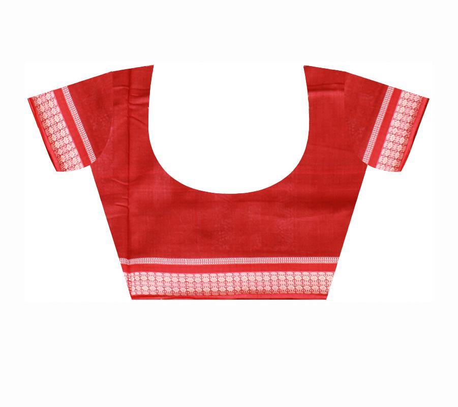 Bomkei Sambalpuri Saree in Green and Black color with blouse piece. - Koshali Arts & Crafts Enterprise