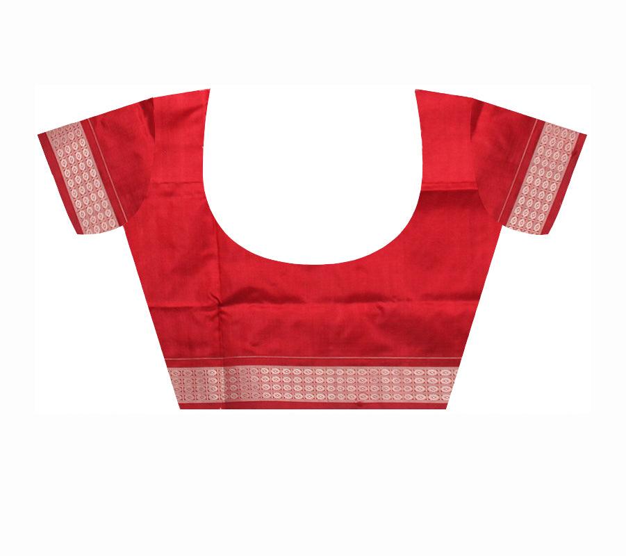 NEW LOOK SONEPUR PURE PATA SAREE IN RED AND BLACK COLOR WITH BLOUSE PIECE. - Koshali Arts & Crafts Enterprise
