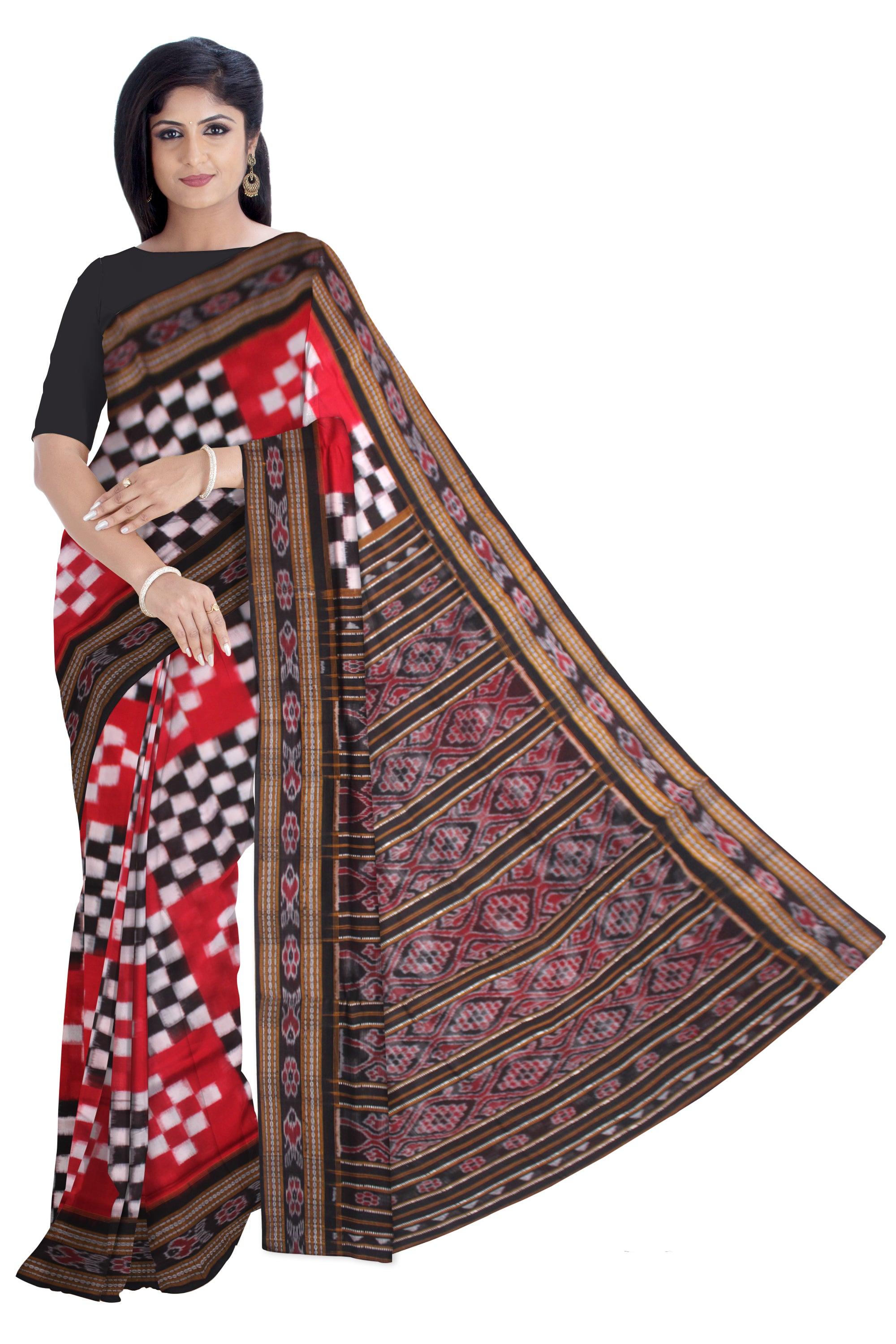 3D COLOR SONEPUR TRADITIONAL  BICHITRAPURI COTTON SAREE, WITH OUT BLOUSE PIECE. - Koshali Arts & Crafts Enterprise