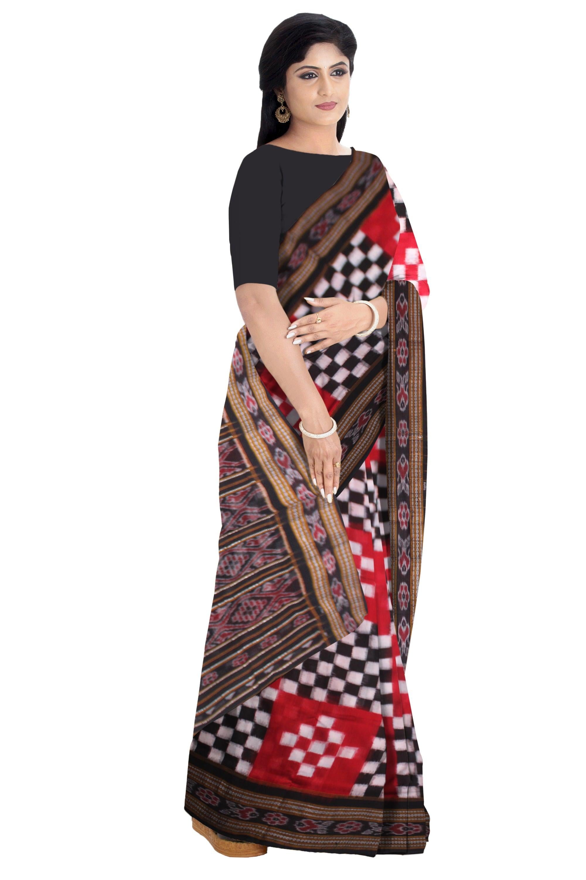 3D COLOR SONEPUR TRADITIONAL  BICHITRAPURI COTTON SAREE, WITH OUT BLOUSE PIECE. - Koshali Arts & Crafts Enterprise