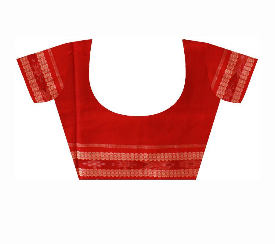 Sambalpuri bomkei saree in dual color with blouse piece. - Koshali Arts & Crafts Enterprise