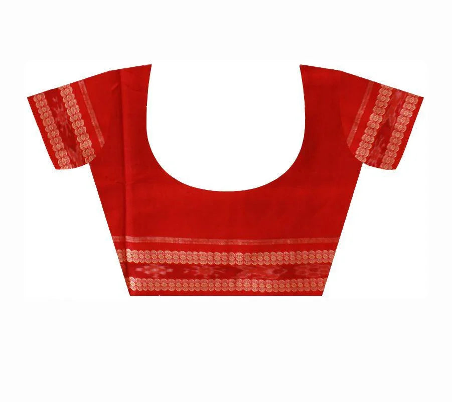 Sambalpuri bomkei saree in dual color with blouse piece. - Koshali Arts & Crafts Enterprise