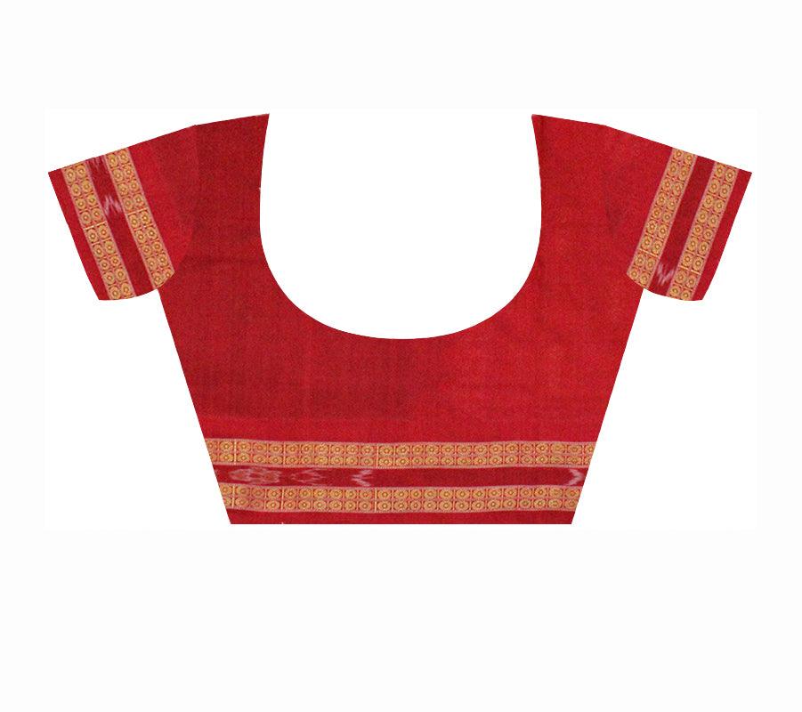 Latest Sambalpuri saree Bomkai Design in Orange and Black Colour - Koshali Arts & Crafts Enterprise